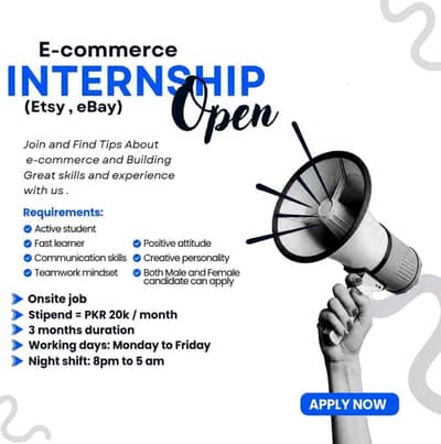 E-commerce Internship For Girls and Boys