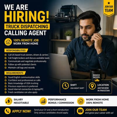 HIRING – TRUCK DISPATCHING CALLING AGENT Remote job