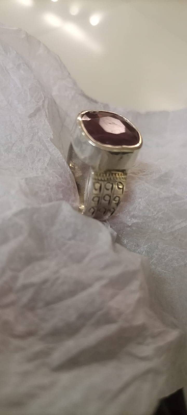 Silver Ring with Ruby Stone 0