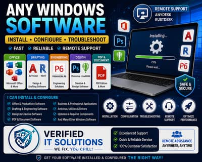 Windows & Software Installation | Printer Setup & Laptop Repair Lahore