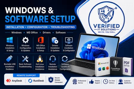Windows & Software Installation | Printer Setup & Laptop Repair Lahore