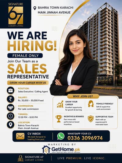 Female Sales Executive / Calling Agent Real Estate