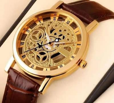 pu leather  mens watch