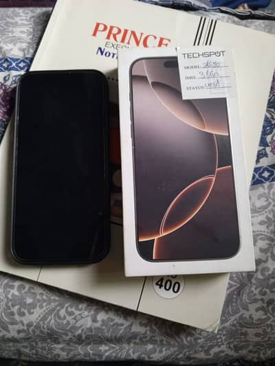 iPhone 16 Pro Max  desert colour non pta sim time available 99 battery