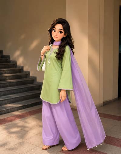 Most Trending Purple Farshi Shalwar Article 