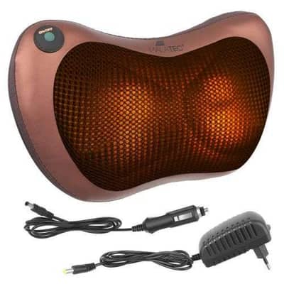 Electric Pillow Massager with 4 Rotating Massage Heads & Heat Function