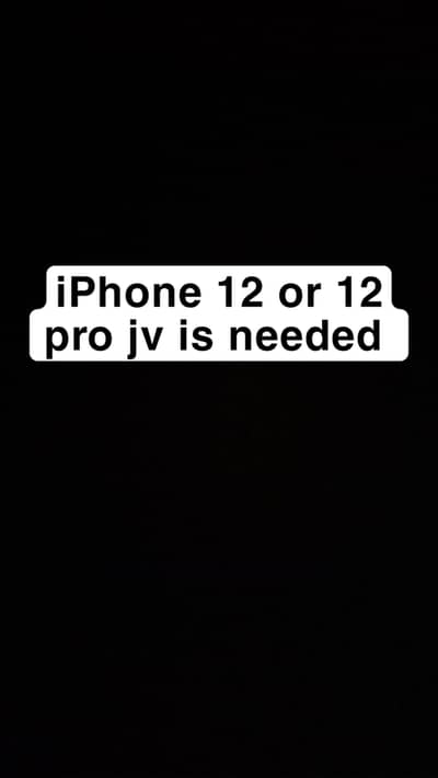 Apple iPhone 12 or 12 pro jv