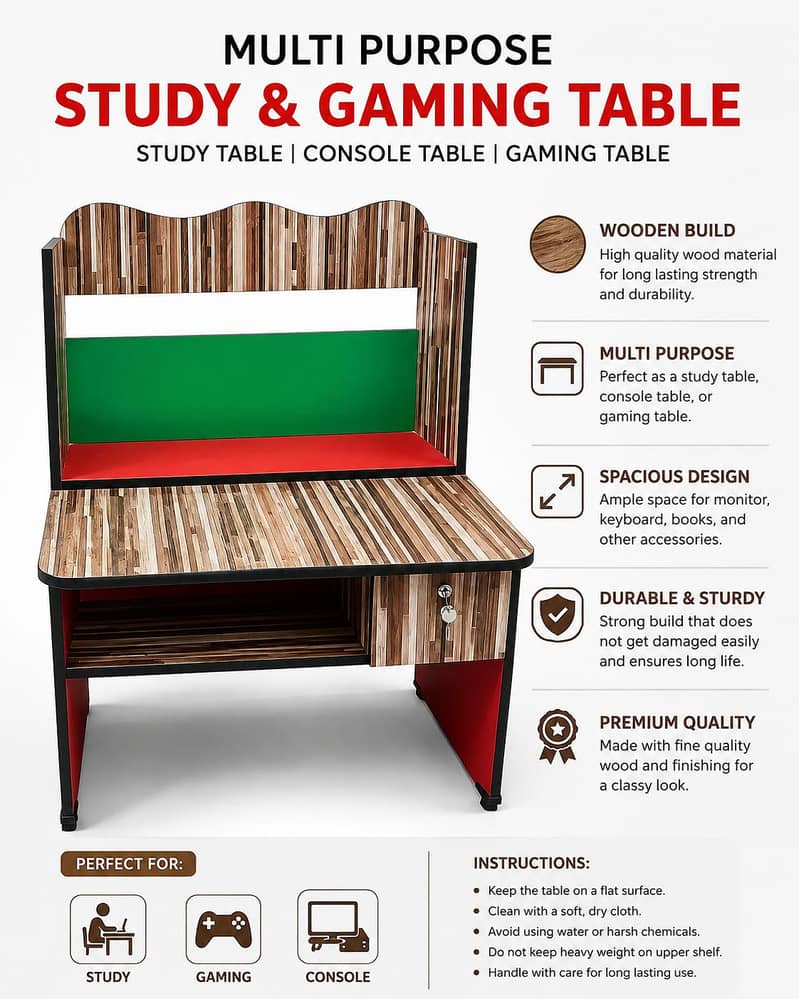 Study table and Computer table combo 0
