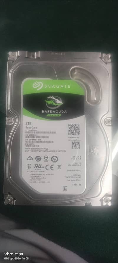 Seagate Barracuda Hard Disk 2tb 100% health
