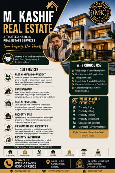 M. Kashif Real Estate – Buy, Sell, Rent & Property Investment Service