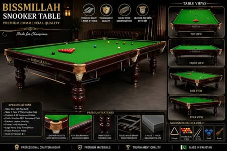 Commercial Snooker Tables for Clubs & Home Use /Professional Snooker