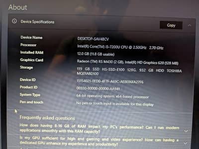 Dell Core i5 7th Gen