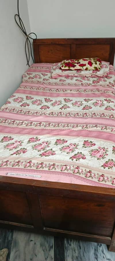Solid Wooden Single Bed