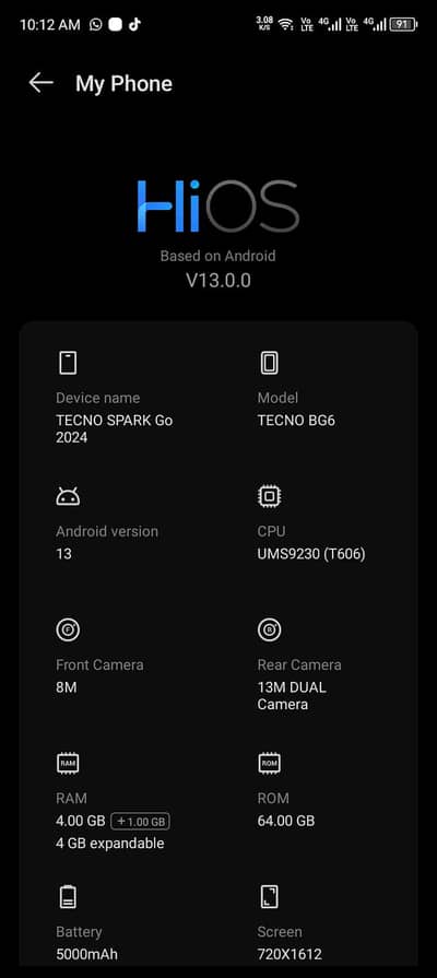 Tecno spark Go 2024