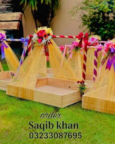 wood basket tray