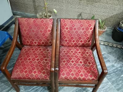 wooden sofa come chair