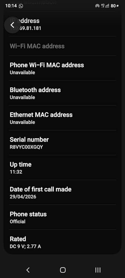 Samsung Mobile A07 4/128 black color