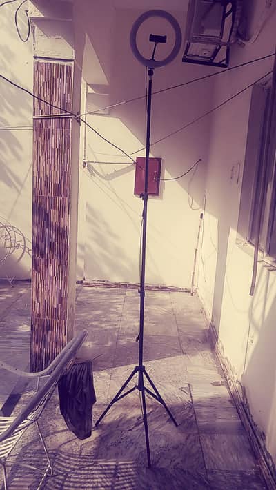 Ring Light with Tall Adjustable Tripod + Mobile Holder for Sale