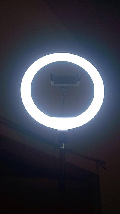 Ring Light with Tall Adjustable Tripod + Mobile Holder for Sale
