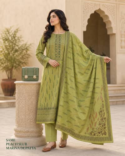  Fresh Elegance by Bin Saeed — Complete 3-Piece Look 