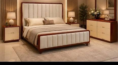 double wooden bed, king size wooden bed, sheesham wooden bed, dining