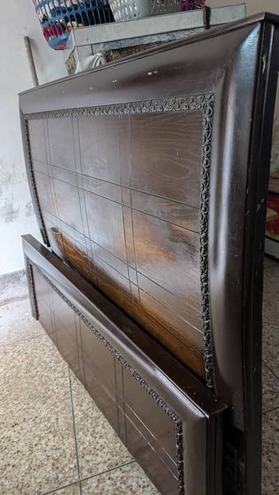 wooden bed
