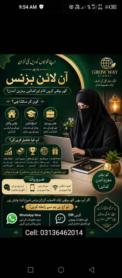 Online earnings opportunity