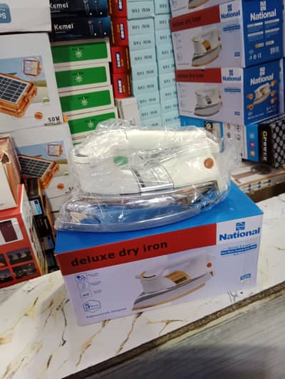 National deluxe heavyweight dry iron (KIA-77T) -1000w non-stick