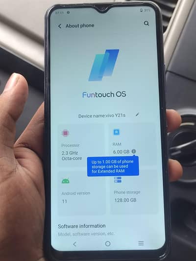 Vivo Y21s 6/128GB – Excellent Condition