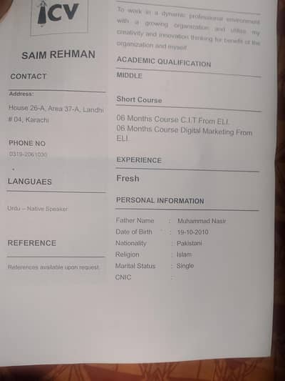 JOB KI NEED HN I AM 17 YEARS OLD