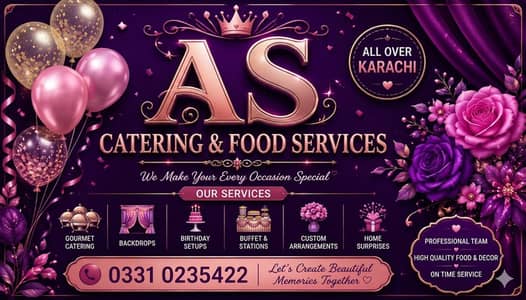 Birthday, Mehendi,Bridal Shower Docration & Catering Service Available