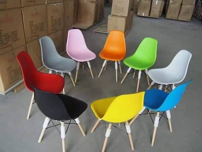 Modern Wooden Leg Dining & Office Chairs – Multiple Colors in Stock