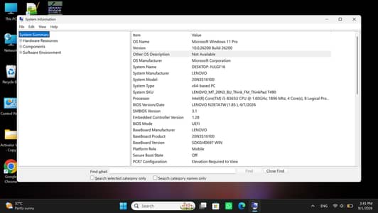 ThinkPad T490 i5 8th Gen 16GB 256GB Windows 11 Pro