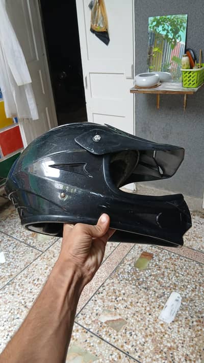 Trail Bike Helmet Black Colour