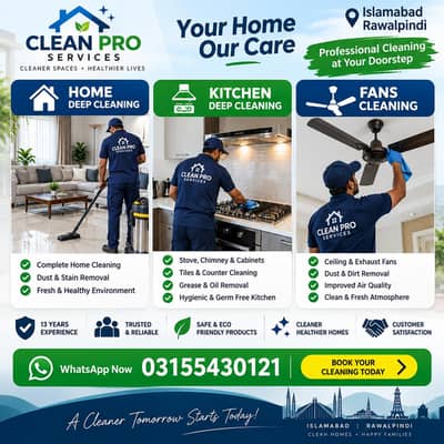 Home Deep Cleaning | Kitchen & Fan Cleaning | Islamabad Rawalpindi