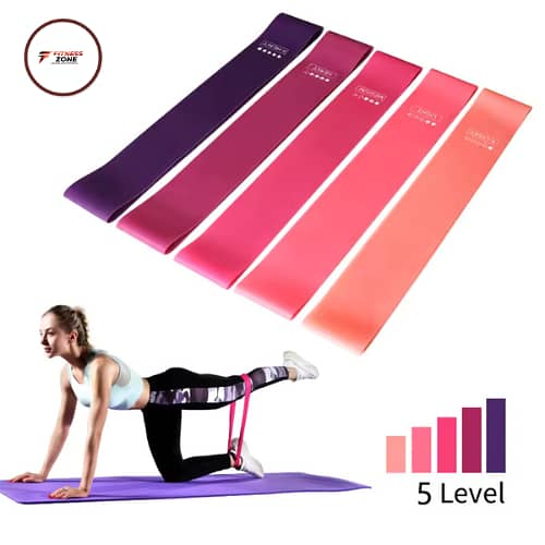 Set of 5 Resistance Loop Bands – Versatile Workout Bands for Yoga, Pilates, Stretching & Strength Training, Suitable for Men & Women