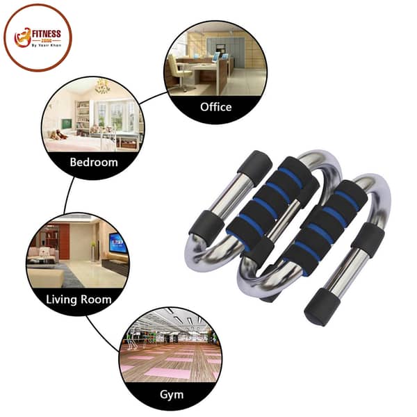 Heavy Duty Steel Push-Up Stands with Foam Grip for Home and Gym Workouts