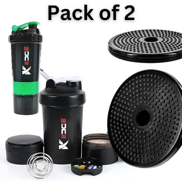 Pack of 2 Pack Tummy Twister & Protein Shaker Bottle Gym Shaker Mixer Bottle - Fitness Equipment Waist Trimmer Twister Enhance Fitness For Best Gym Exercise. Fitness Zone