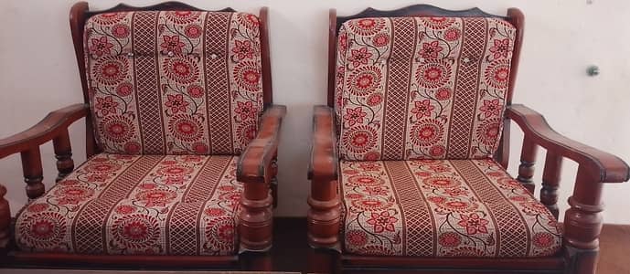 5 seater wooden sofa set