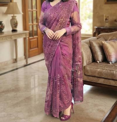 elegant  saree for wearing wedding
