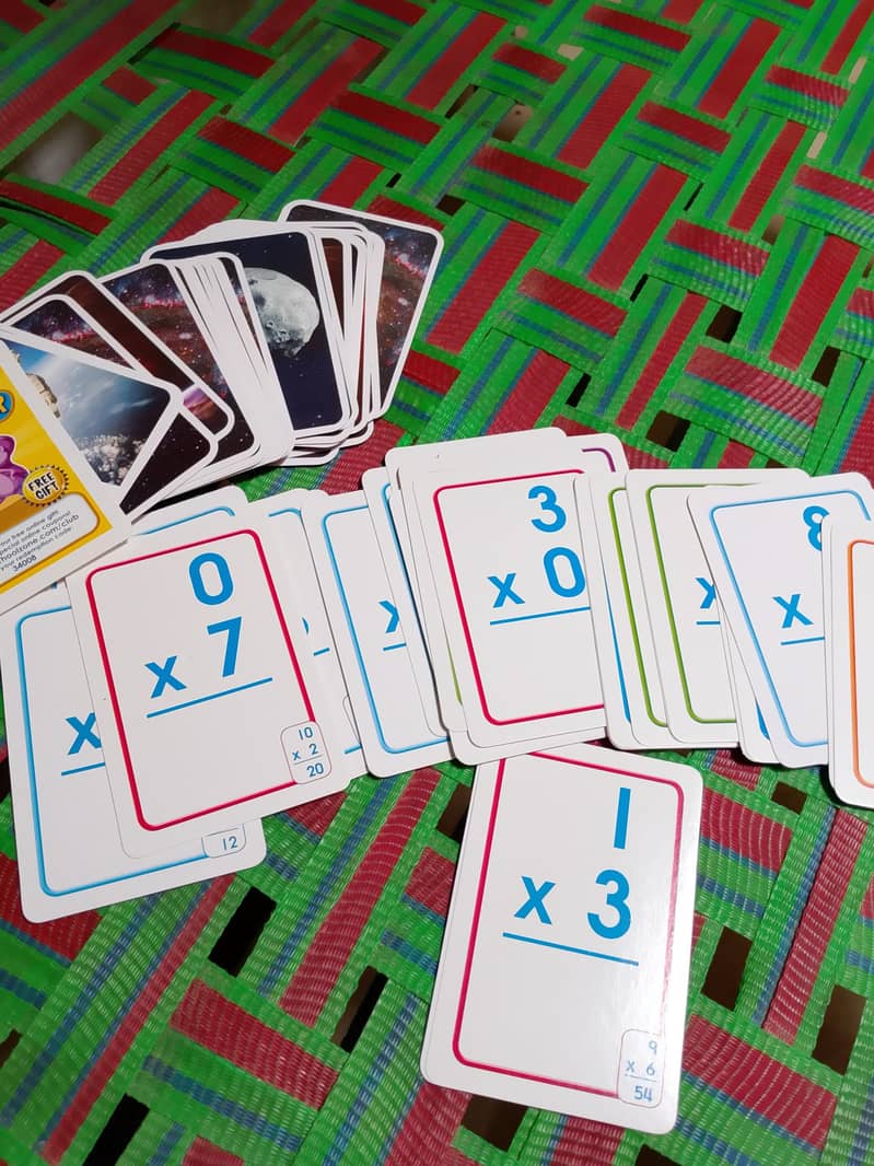 Multiplication educational cards 0