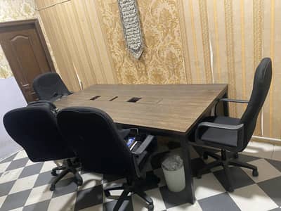 Office Table - Conference Table with 4 Chairs - Office Chairs