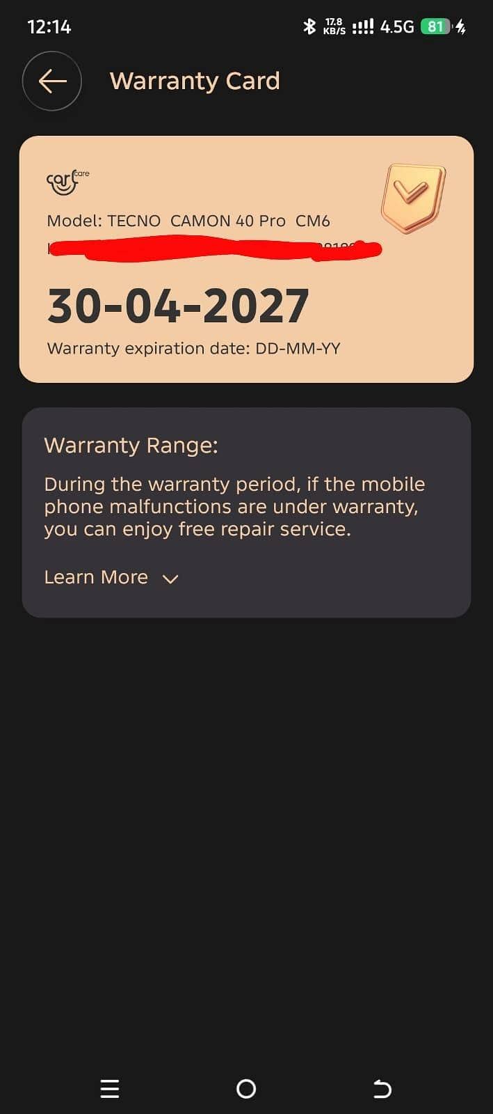 Tecno CAMON 40 Pro 5