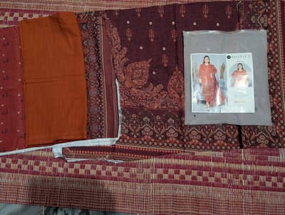 3 piece khaddar printed suit