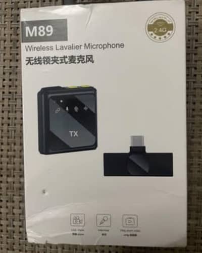 M89 Wireless Lavalier Microphone (Dual Mic) - Open Box / Never Used