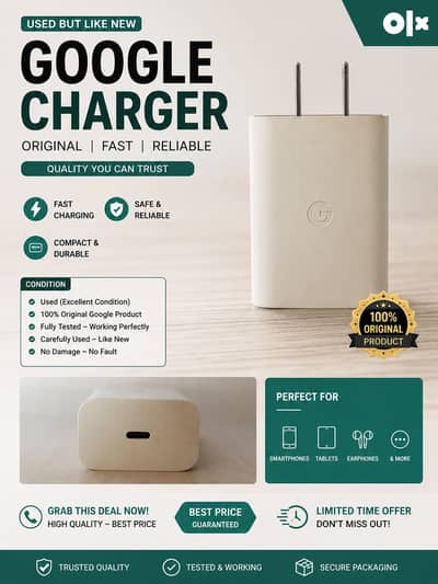 Google 30W Original Fast Charger | USB-C | Used Excellent Condition