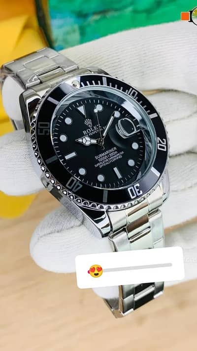 Rolex duplicate watch black colour