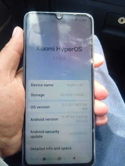 Xiaomi Redmi 14C full box 6 128 with charger good condition