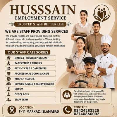 Professional Domestic & Household Staff Services – Islamabad