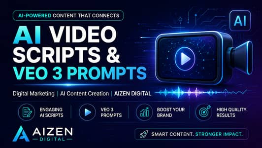 AI Video Content, VEO 3 Scripts & Digital Marketing Services